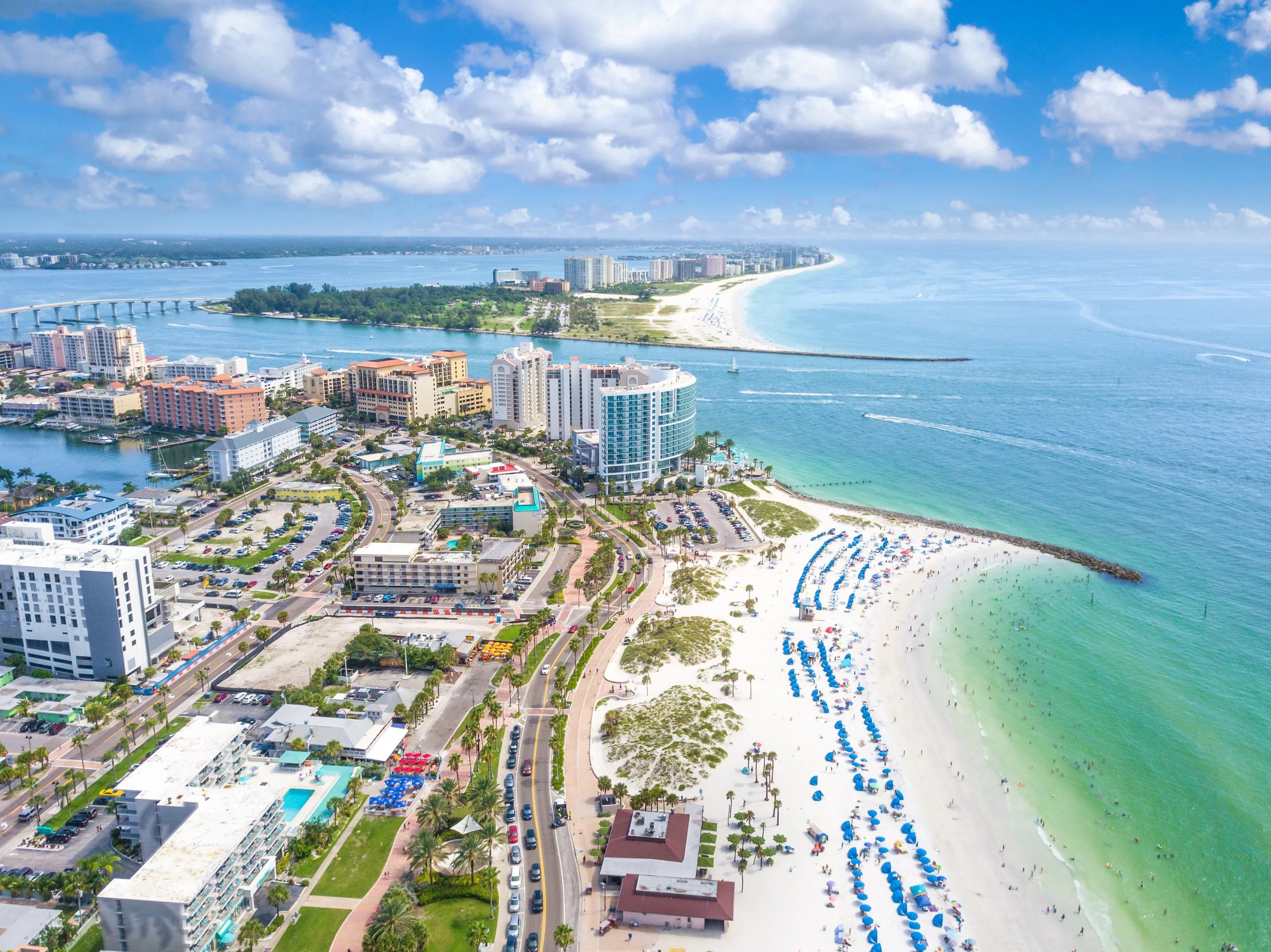 Clearwater beach aerial view