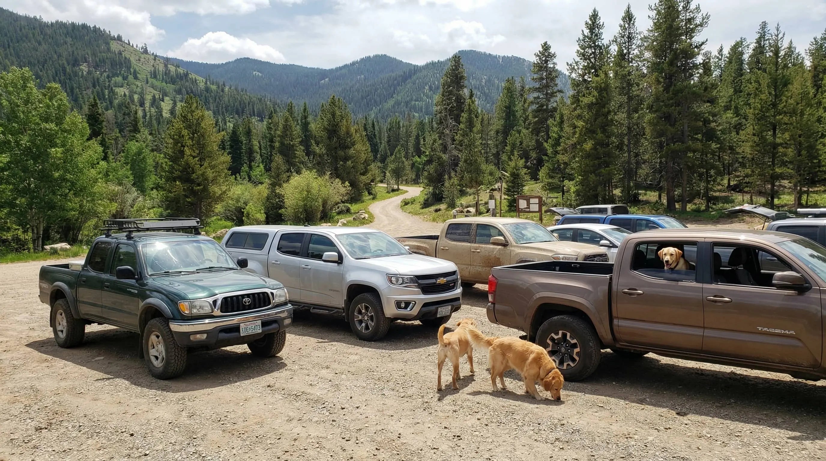 dog seat cover for trucks crew cab with dogs in the area