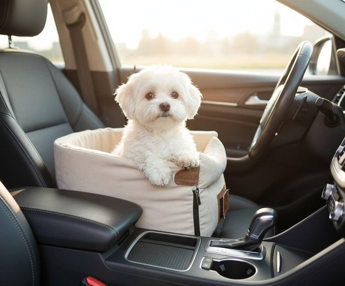Dog Central Car Seat - Travel Carrier for Small Dogs & Cats