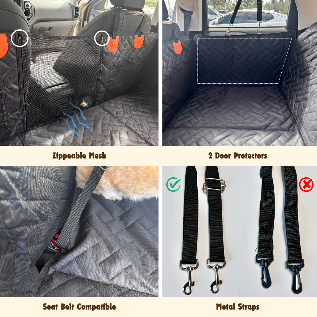 Dog Seat Cover with Hard Bottom