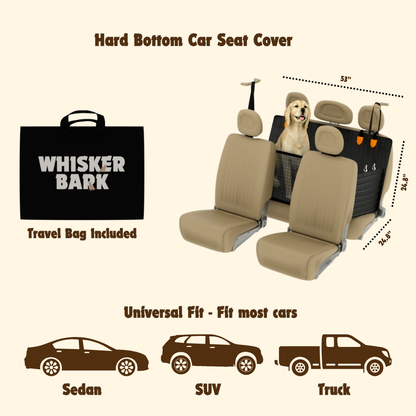 Dog Seat Cover with Hard Bottom