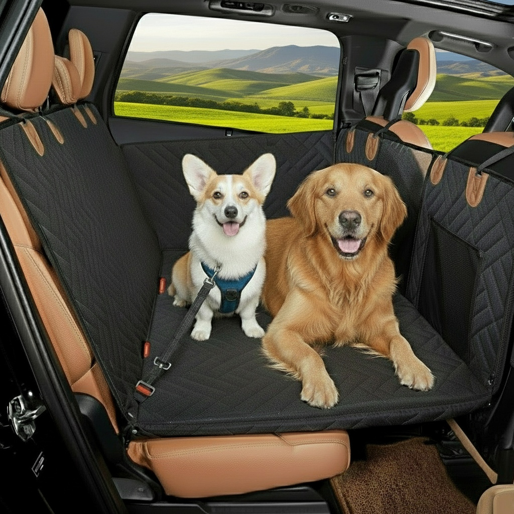 Dog Seat Cover with Hard Bottom