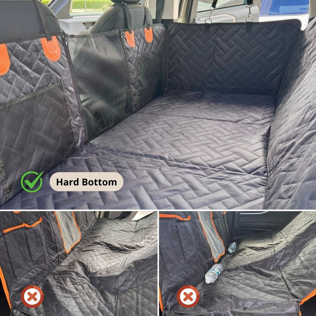 Dog Seat Cover with Hard Bottom