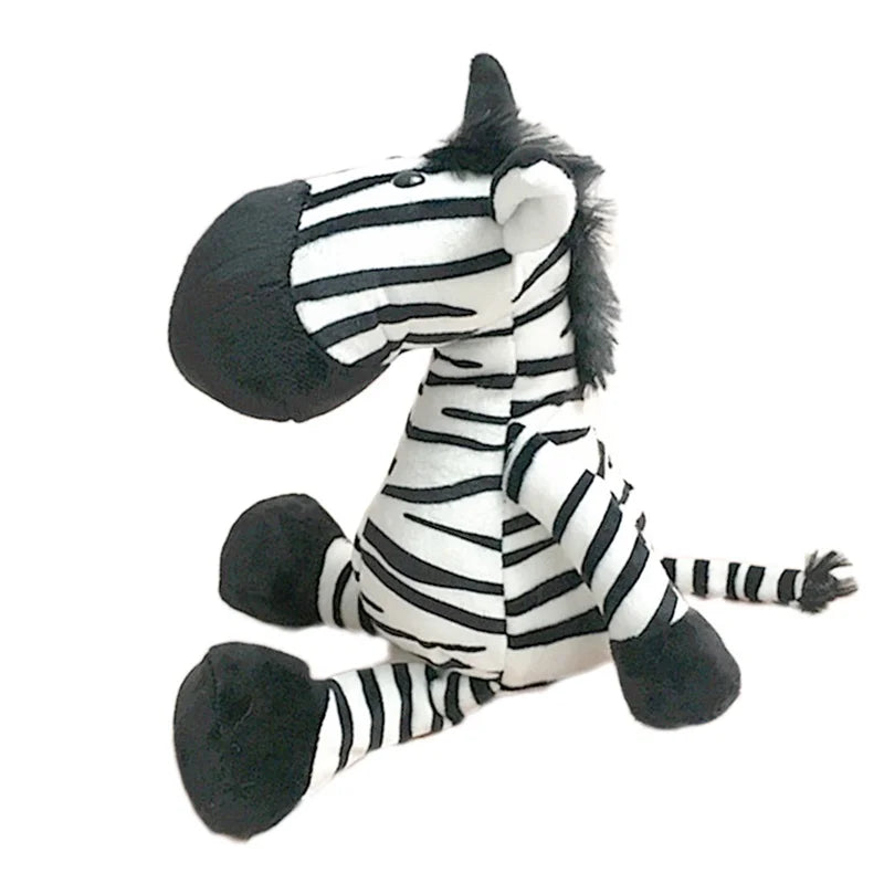 Durable Plush Zebra Dog Toy