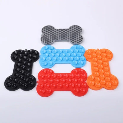 Dog Lick Mat | Silicone Licking Pad for Dogs - Bone Shaped