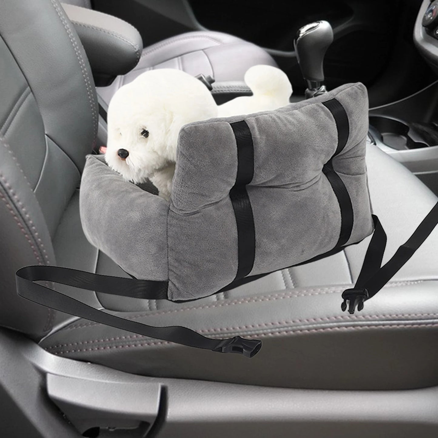 Dog Carrier for Car - Anti-Slip Booster Seat with Adjustable Strap