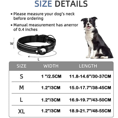 Airtag Dog Collar with Waterproof Tracker