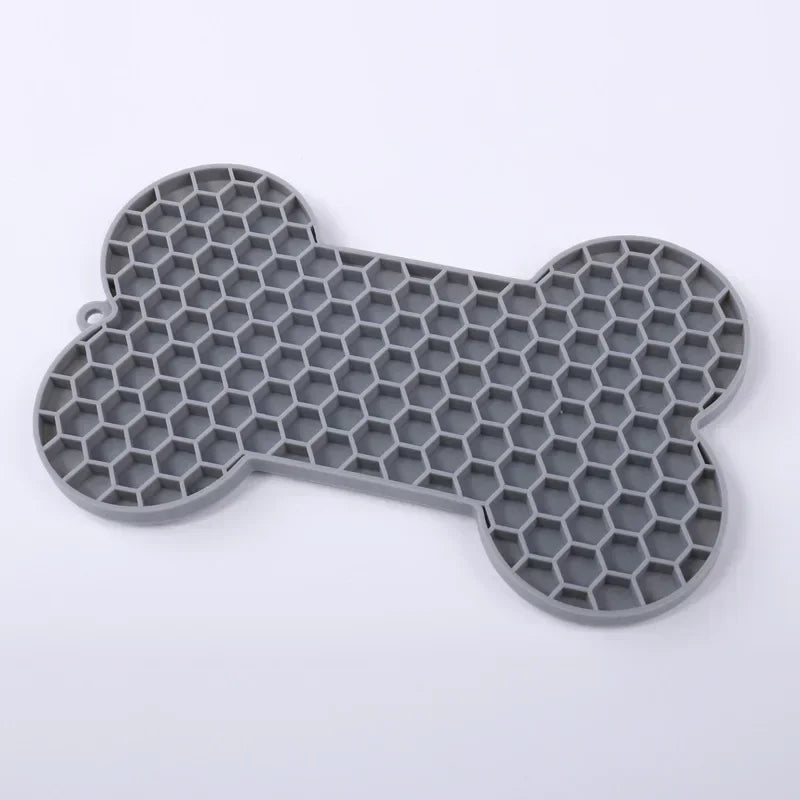 Dog Lick Mat | Silicone Licking Pad for Dogs - Bone Shaped