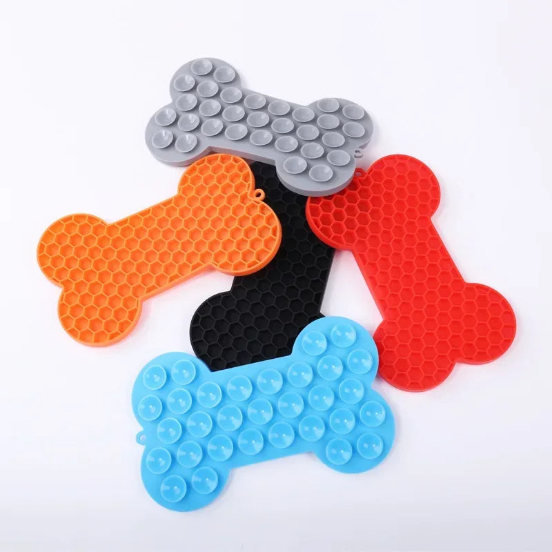 Dog Lick Mat | Silicone Licking Pad for Dogs - Bone Shaped