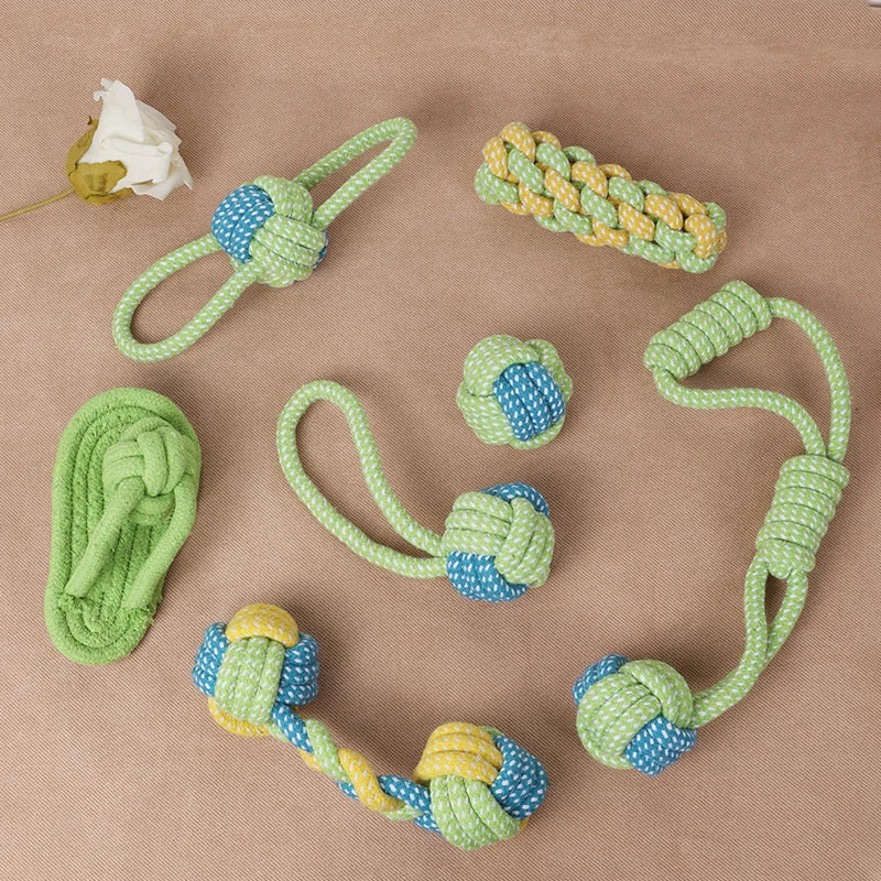 Durable Dog Chew Toy - Braided Dog Knot Toy for Teeth Cleaning