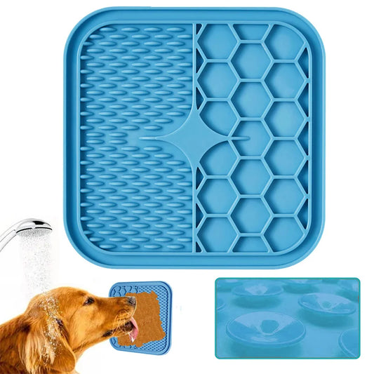 Silicone Dog Lick Pad - Slow Feeder Licking Mat for Dogs & Cats