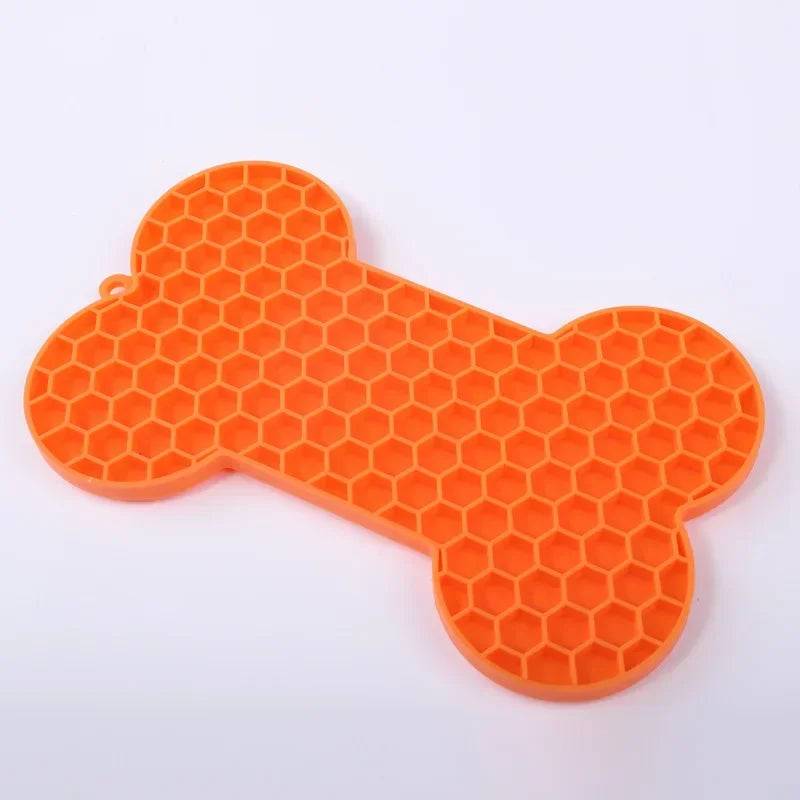 Dog Lick Mat | Silicone Licking Pad for Dogs - Bone Shaped