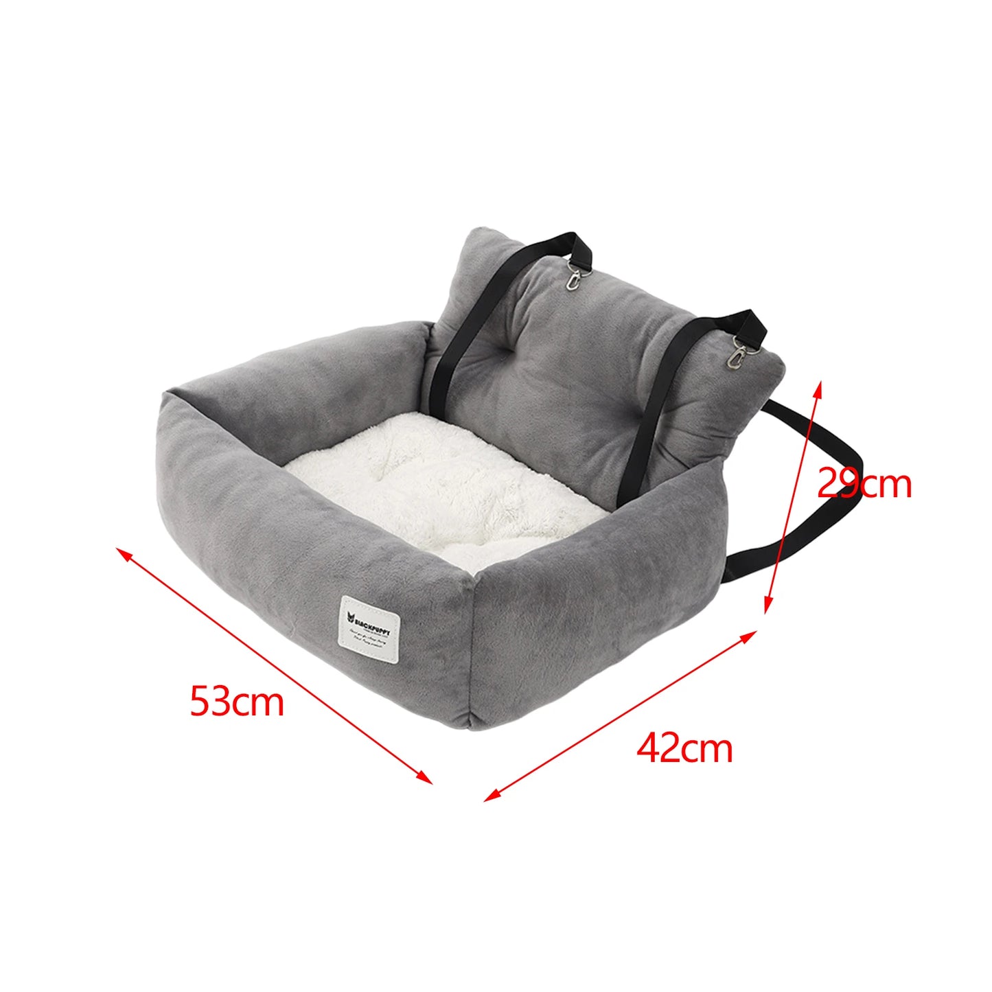 Dog Carrier for Car - Anti-Slip Booster Seat with Adjustable Strap