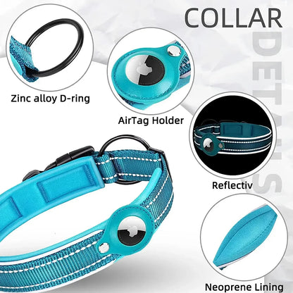 Airtag Dog Collar with Waterproof Tracker