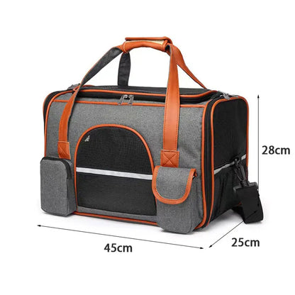 Airline Approved Pet Travel Carrier Bag- Breathable Travel Bag for Small Dogs & Cats