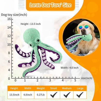 Interactive Octopus Dog Toy for Play and Chewing