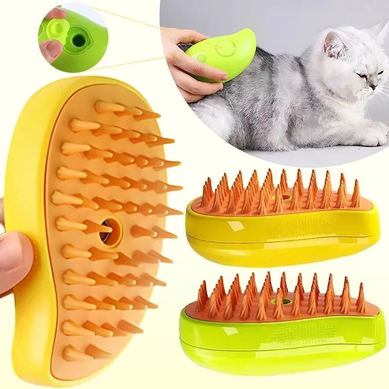 3-in-1 Electric Cat Steam Brush & Dog Brush - Grooming Made Easy