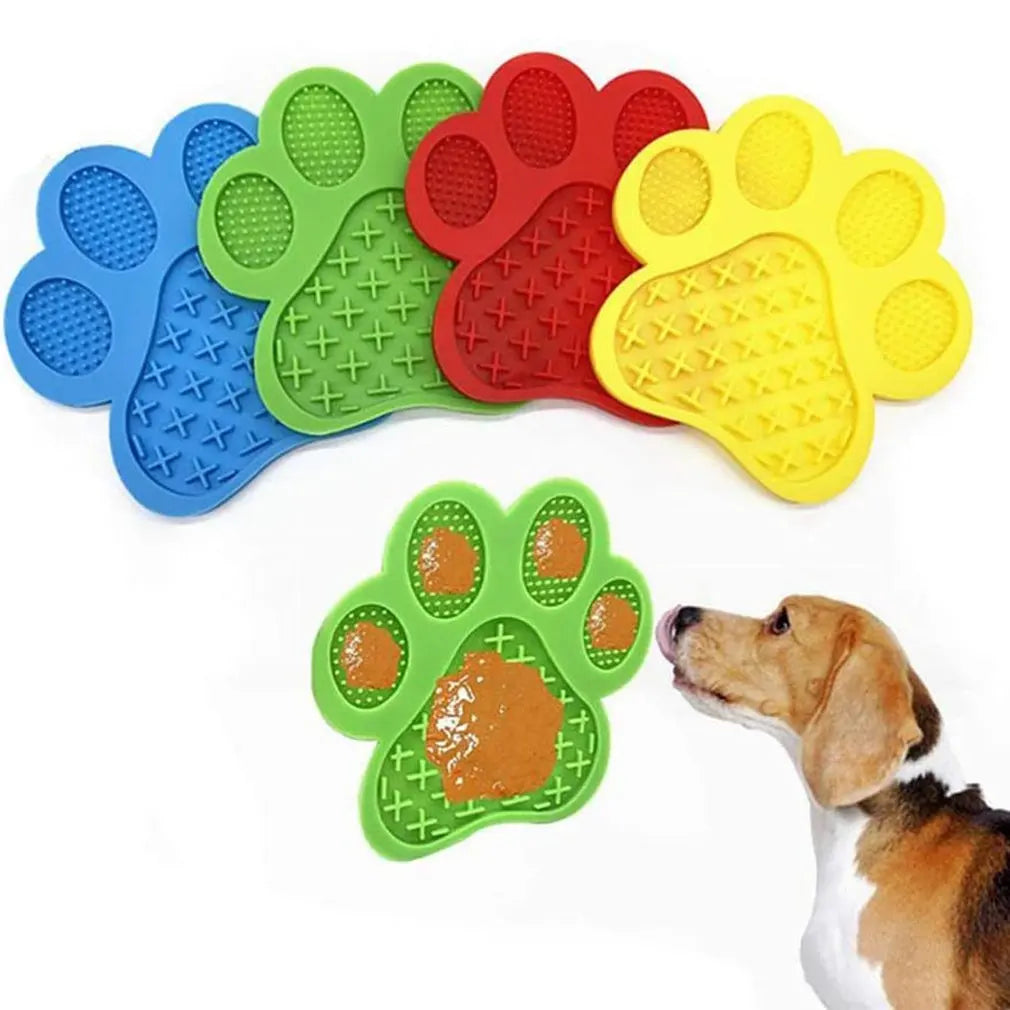 Silicone Dog Lick Pad - Wall-Mounted Slow Feeder for Bathing