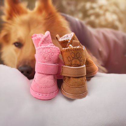 4Pcs Waterproof Winter Dog Boots | Warm Dog Shoes for Snow