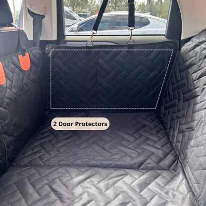 two door protectors in a backseat cover